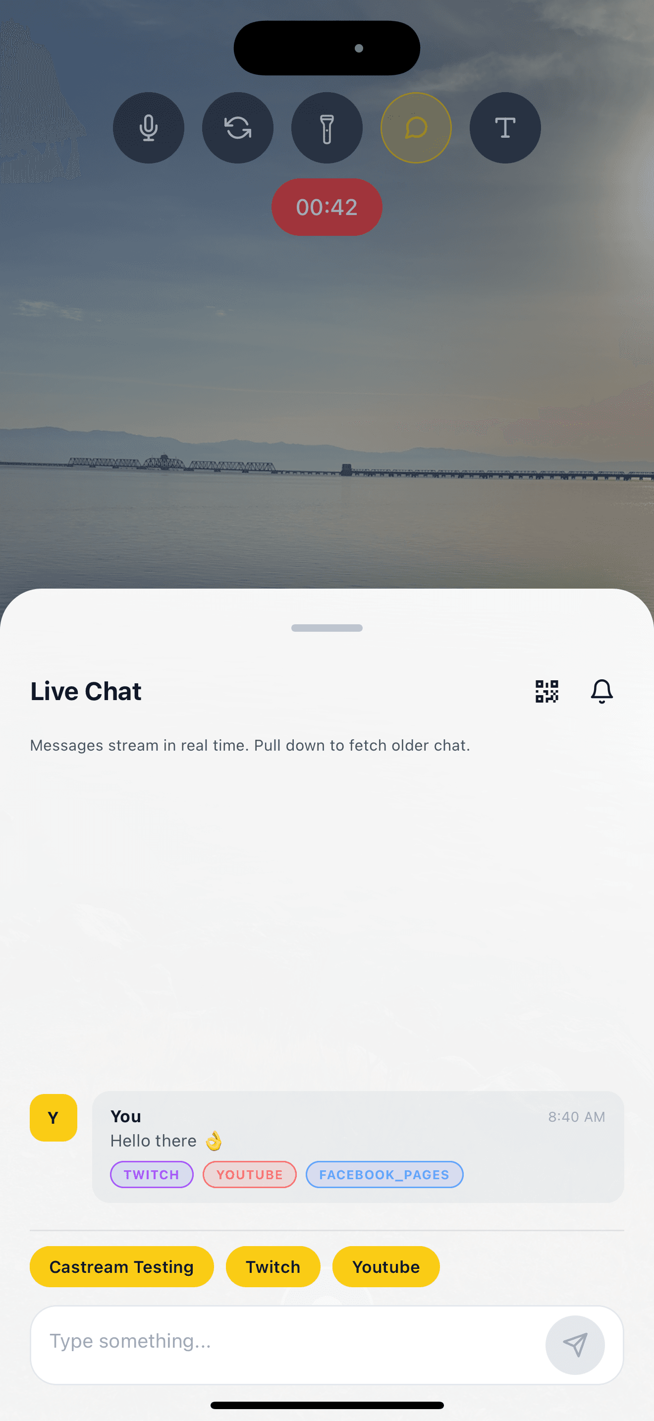 Open chat from primary device