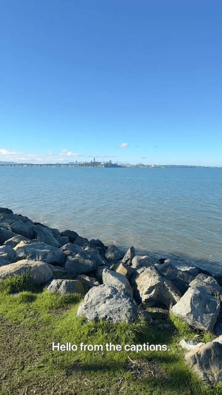 Live captions preview on Castream mobile